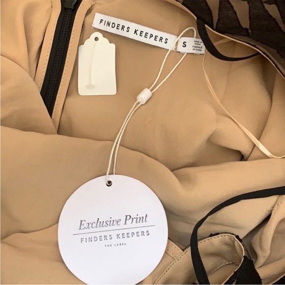 NWT Finders Keepers Heirloom Dress in Black Palm - Picture 4 of 16